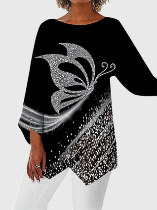 Alayah Elegantes Rundhals-Top