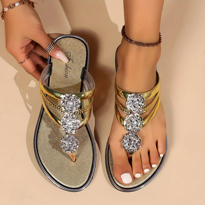 Eloira Glamouröse Flache Sandalen