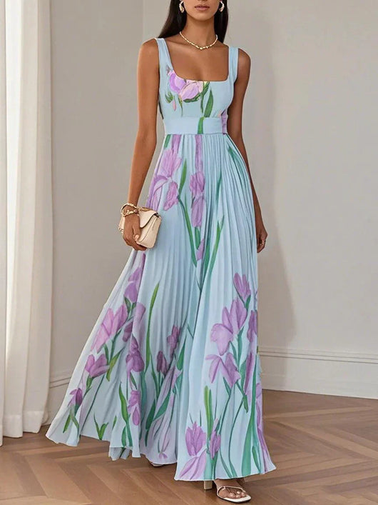 Brooklyn | Boho Geblümtes Fließendes Kleid in A-Linie
