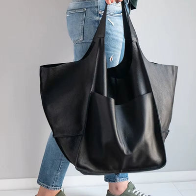 Charlotte | Übergroße Veganleder Tote Bag mit Magnetverschluss