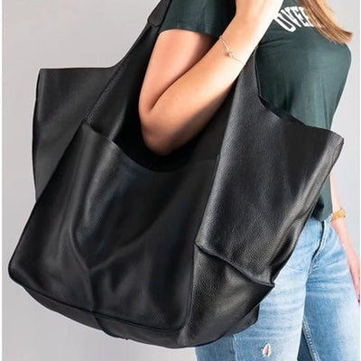 Charlotte | Übergroße Veganleder Tote Bag mit Magnetverschluss