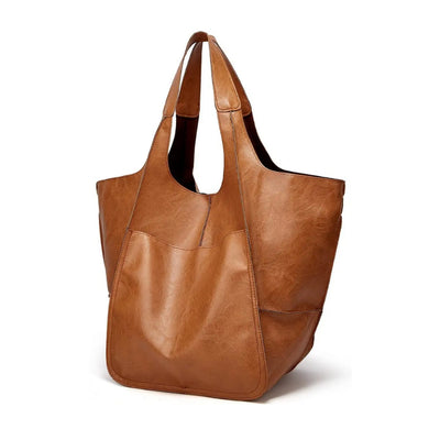 Charlotte | Übergroße Veganleder Tote Bag mit Magnetverschluss