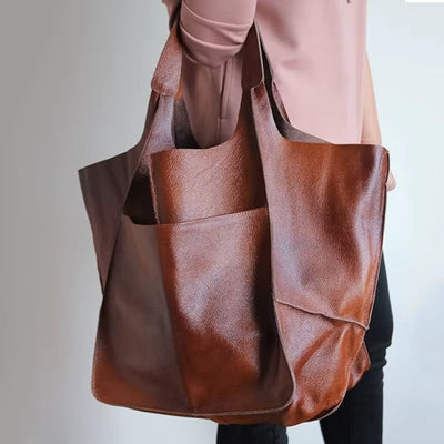 Charlotte | Übergroße Veganleder Tote Bag mit Magnetverschluss