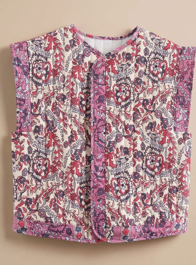 Hannah | Bodywarmer Damen gesteppte Blumen-Weste mit Seitentaschen