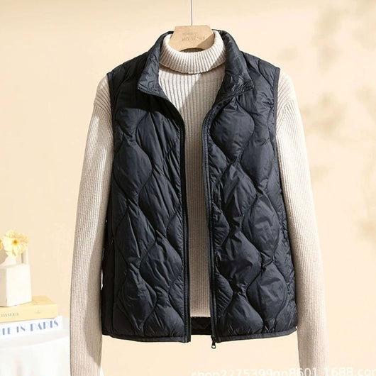 Annika | Bodywarmer Damen Gesteppte Weste mit Stehkragen