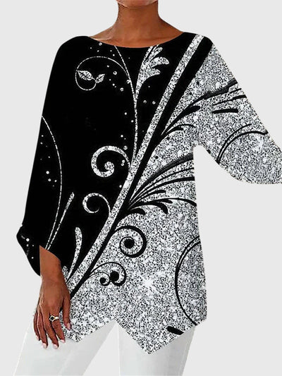 Alayah Elegantes Rundhals-Top