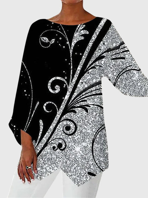 Alayah Elegantes Rundhals-Top