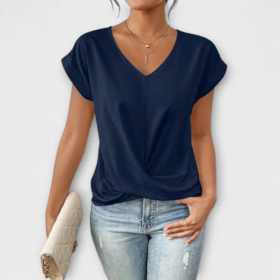 Carlinda Elegantes V-Ausschnitt Top