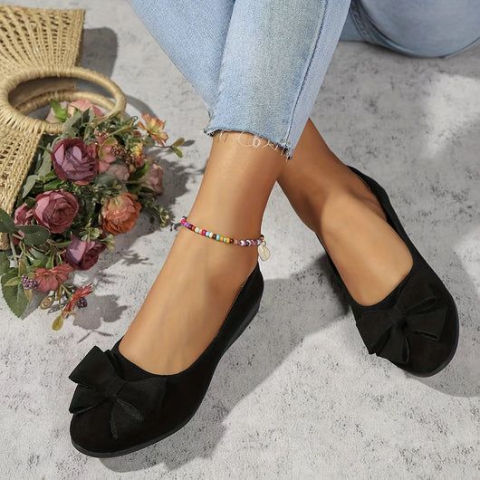 Maisie Wildleder Ballerinas mit Schleife