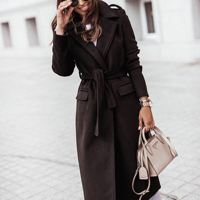 Helene | Damen Langer Mantel im lässigen Streetstyle