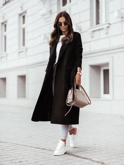 Helene | Damen Langer Mantel im lässigen Streetstyle