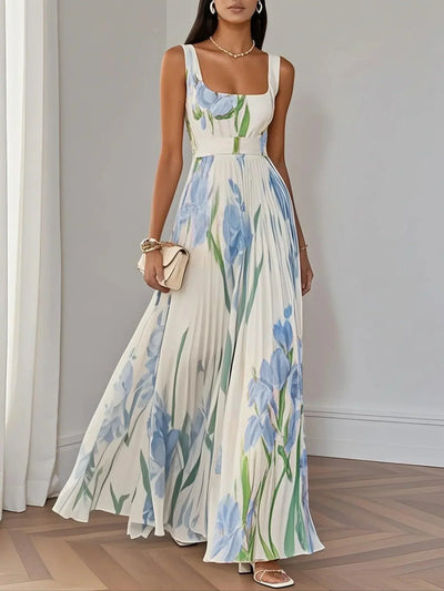 Brooklyn | Boho Geblümtes Fließendes Kleid in A-Linie