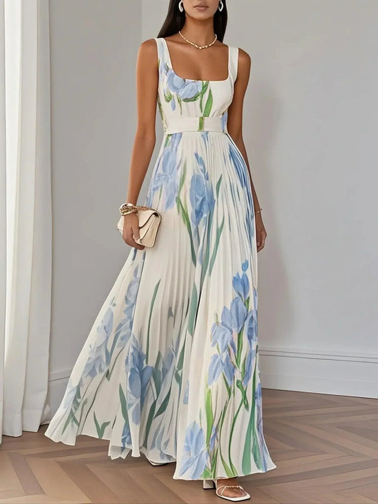 Brooklyn | Boho Geblümtes Fließendes Kleid in A-Linie