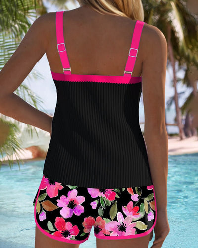 Amelie | Damen Bauchweg Blumen Tankini Set