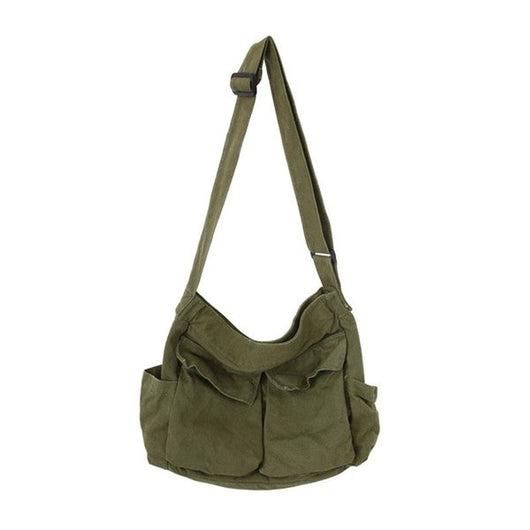 Elfriede | Damen Übergroße Canvas Tote Bag Messenger Schultertasche