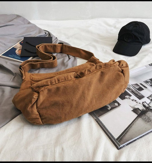 Elfriede | Damen Übergroße Canvas Tote Bag Messenger Schultertasche