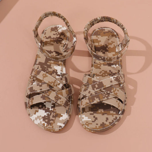 Marlene | Damen Boho Sandalen Flache Gladiator Crossover Riemen