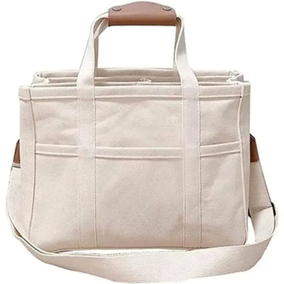 Elfriede | Damen Canvas Tote Bag Groß Mehrtaschen Crossbody Shopper