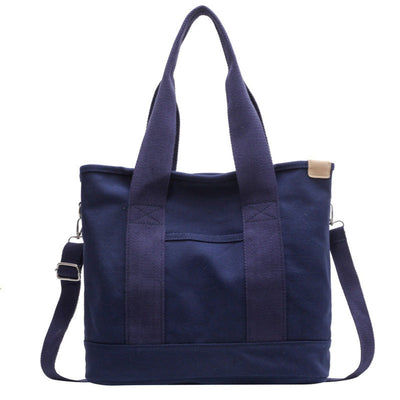 Mia | Damen Canvas Tote Bag Multifunktionale Schultertasche mit Schultergurt