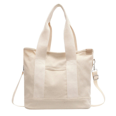 Mia | Damen Canvas Tote Bag Multifunktionale Schultertasche mit Schultergurt