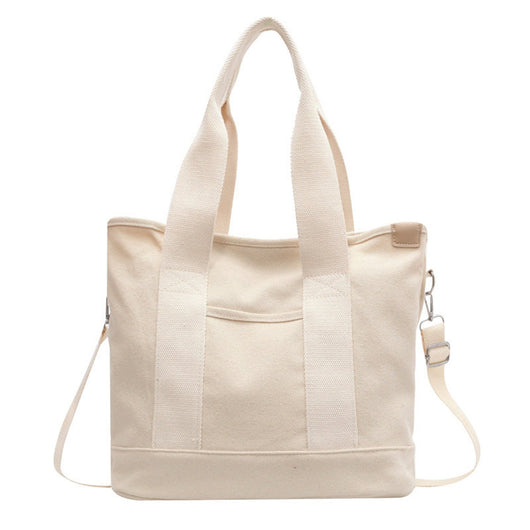 Mia | Damen Canvas Tote Bag Multifunktionale Schultertasche mit Schultergurt