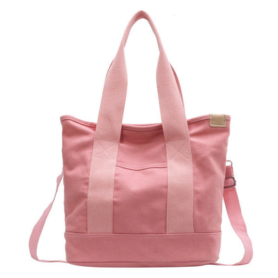 Mia | Damen Canvas Tote Bag Multifunktionale Schultertasche mit Schultergurt