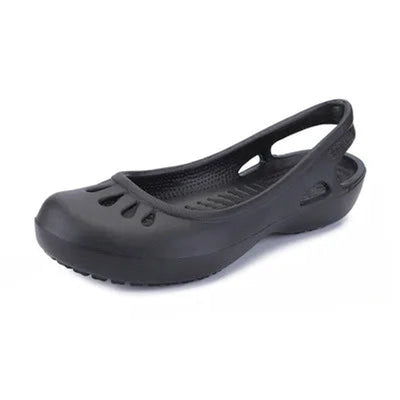 Elisabeth | Damen Comfortable Sandals Leichte Jelly-Flats Slingback Ausschnitt
