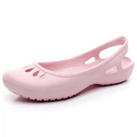Elisabeth | Damen Comfortable Sandals Leichte Jelly-Flats Slingback Ausschnitt