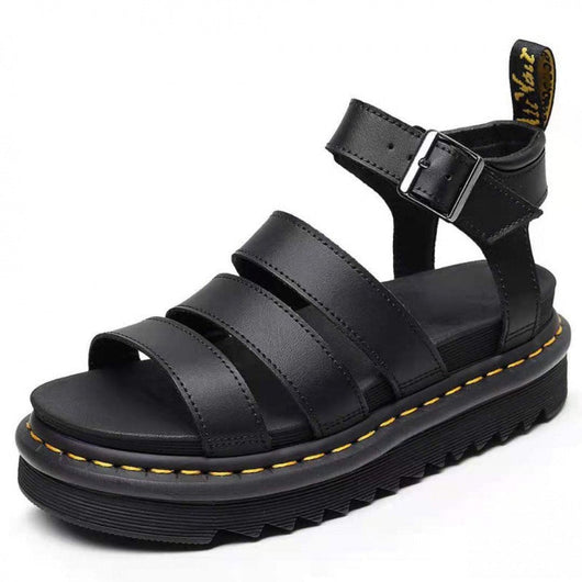Hannah | Damen Comfortable Sandals Plateau Riemchensandalen Schnallenverschluss