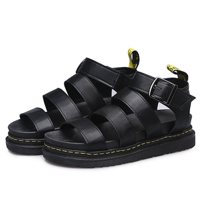 Hannah | Damen Comfortable Sandals Plateau Riemchensandalen Schnallenverschluss