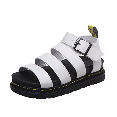 Hannah | Damen Comfortable Sandals Plateau Riemchensandalen Schnallenverschluss