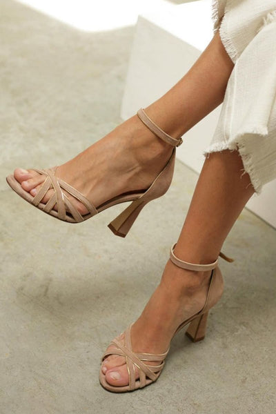 Hannah | Damen Comfortable Sandals Riemchen Blockabsatz Knöchelriemen