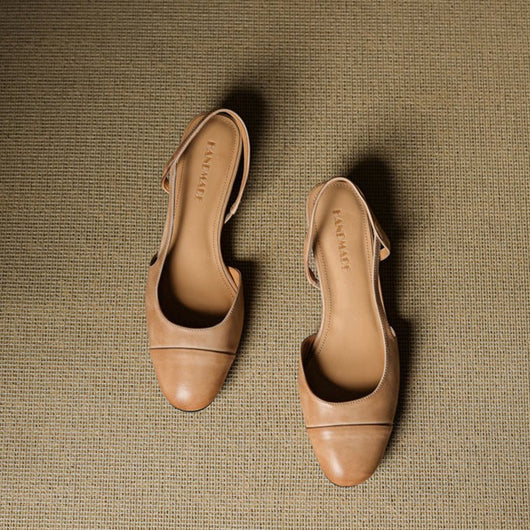 Leonie | Damen Echtleder Slingback-Pumps mit Mandelspitze