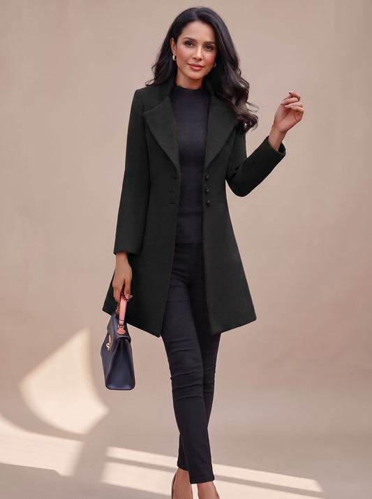 Hannah | Damen Eleganter Taillierter Trenchcoat mit Reverskragen