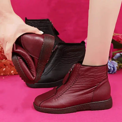Frieda | Damen Gefütterte Rutschfeste Reißverschluss Ankle Boots