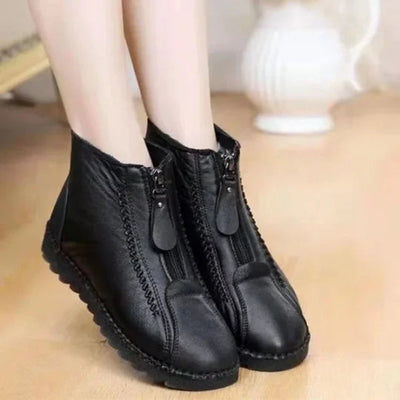 Frieda | Damen Gefütterte Rutschfeste Reißverschluss Ankle Boots