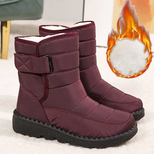 Marie | Damen Gefütterte Wasserdichte Rutschfeste Knee High Boots Thermostiefel