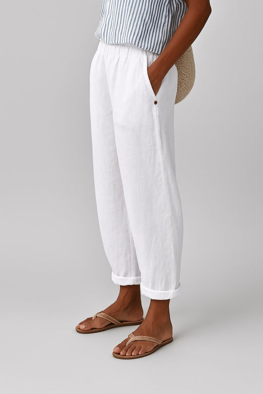 Mia | Damen Gerade Lockere Bequeme Seitentaschen Hose