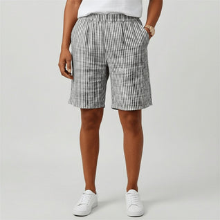 Clara | Damen Gestreifte Relaxed-Fit Shorts Elastischer Bund Sommer
