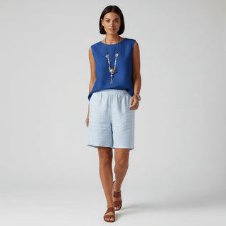 Clara | Damen Gestreifte Relaxed-Fit Shorts Elastischer Bund Sommer