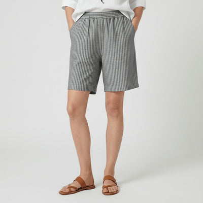 Clara | Damen Gestreifte Relaxed-Fit Shorts Elastischer Bund Sommer