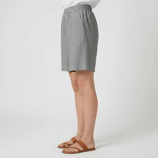Clara | Damen Gestreifte Relaxed-Fit Shorts Elastischer Bund Sommer