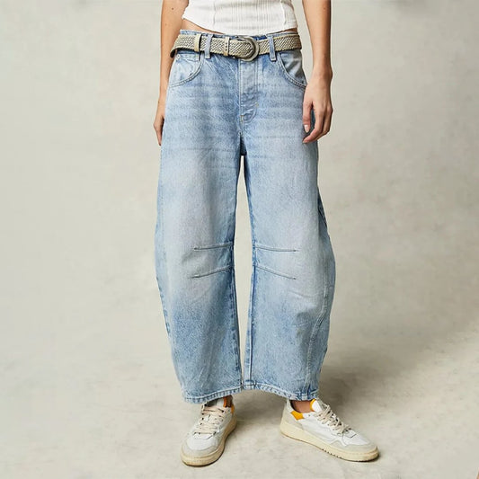 Elisabeth | Damen High-Waist Barrel-Leg Relaxed-Fit Jeans