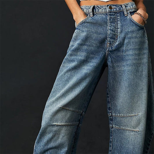 Elisabeth | Damen High-Waist Barrel-Leg Relaxed-Fit Jeans