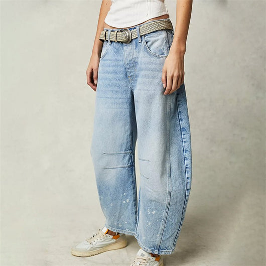 Elisabeth | Damen High-Waist Barrel-Leg Relaxed-Fit Jeans
