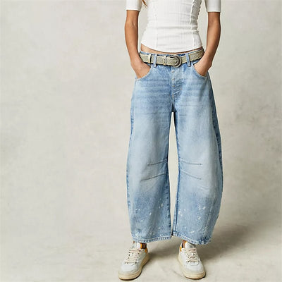 Elisabeth | Damen High-Waist Barrel-Leg Relaxed-Fit Jeans
