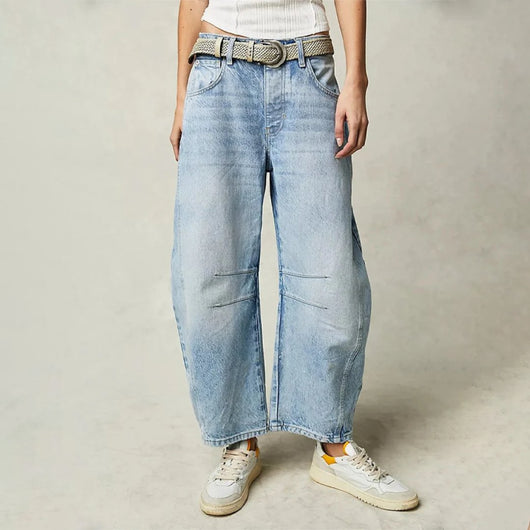 Elisabeth | Damen High-Waist Barrel-Leg Relaxed-Fit Jeans