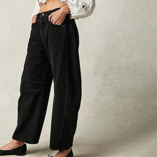 Elisabeth | Damen High-Waist Barrel-Leg Relaxed-Fit Jeans