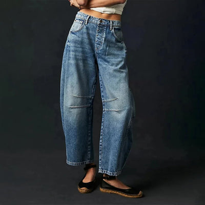 Elisabeth | Damen High-Waist Barrel-Leg Relaxed-Fit Jeans