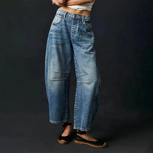 Elisabeth | Damen High-Waist Barrel-Leg Relaxed-Fit Jeans